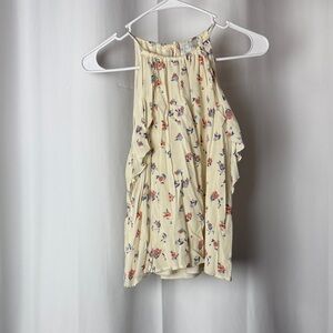 Floral Cream Halter-Style Women's Camisole